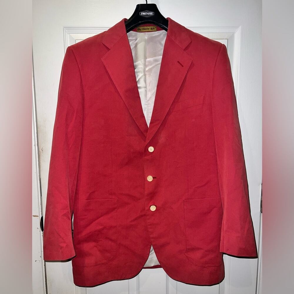 Vintage Nordstrom The Natural Style Blazer Red ish color size 38L